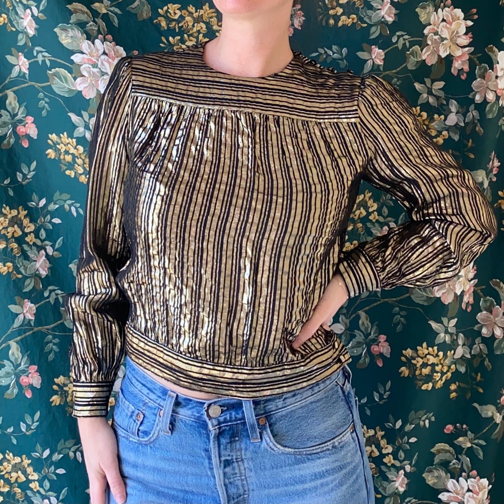 Metallic Vintage Gold Top